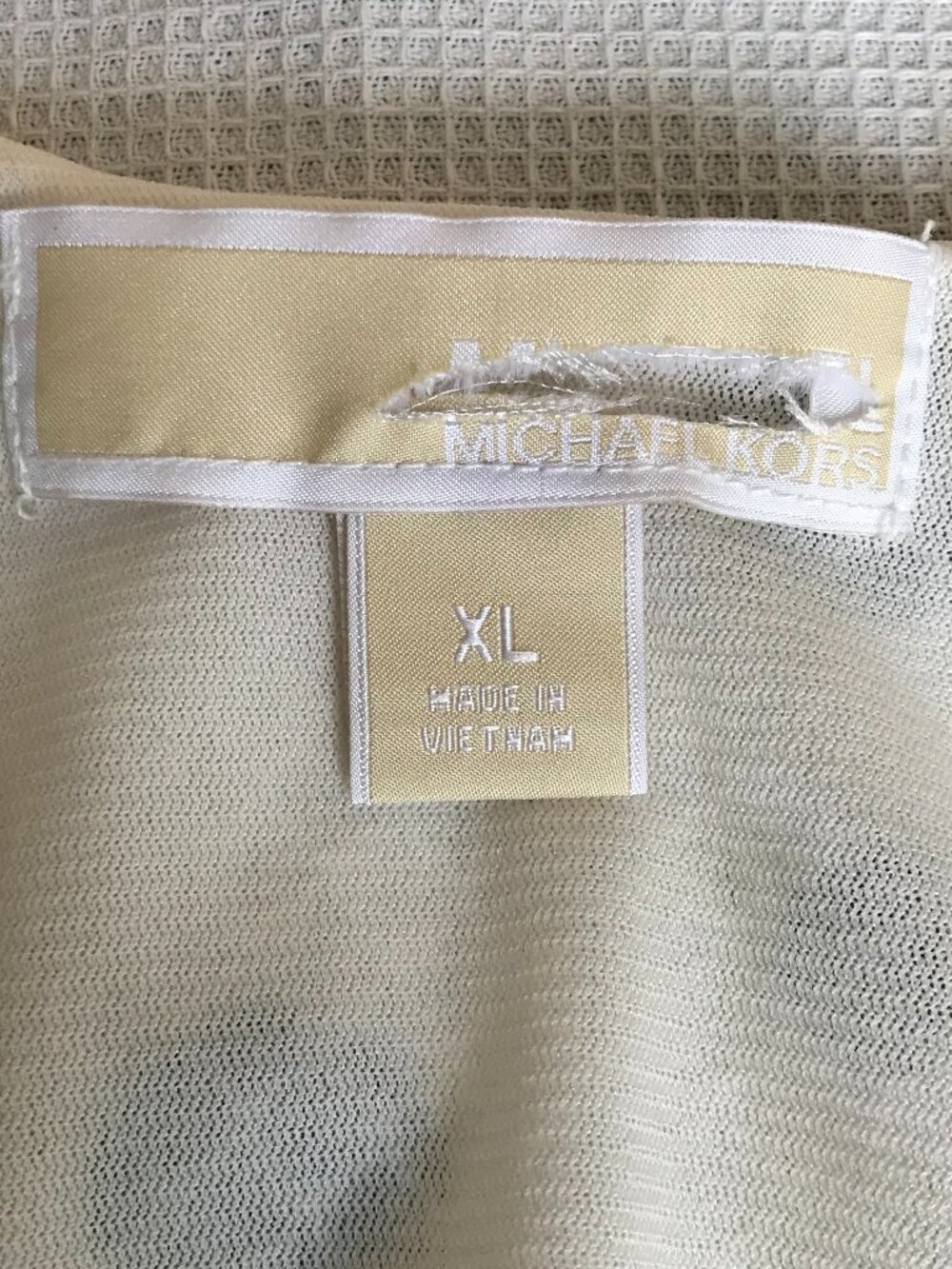 Michael Kors Creamy White Knit Dress w Polka Dots, Damaged Label, Size XL - Picture 3 of 11
